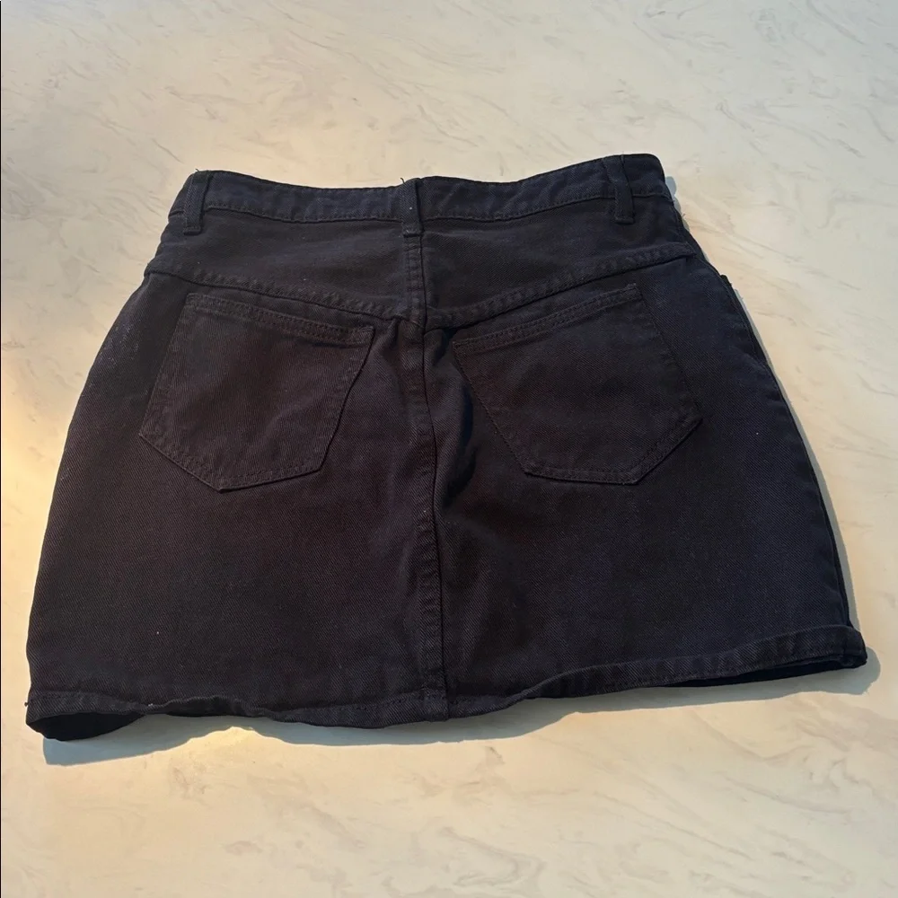 J. Galt Casual Black Denim Mini Skirt